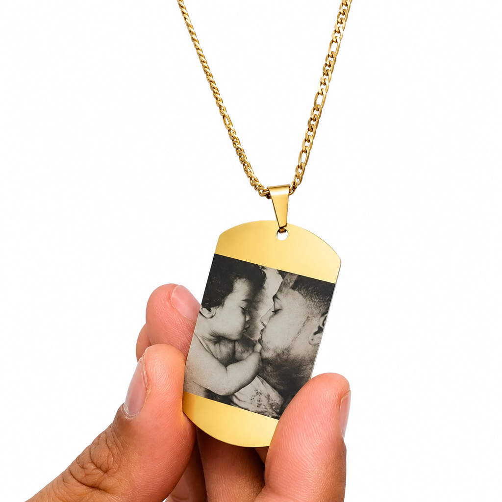 Collar placa militar personalizada
