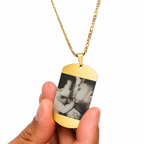 Collar placa militar personalizada