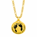 Collar placa Personalizada con Huellas de tu bebé