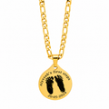 Collar placa Personalizada con Huellas de tu bebé