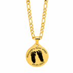 Collar placa Personalizada con Huellas de tu bebé