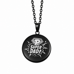 Collar Relicario Redondo negro Personalizable