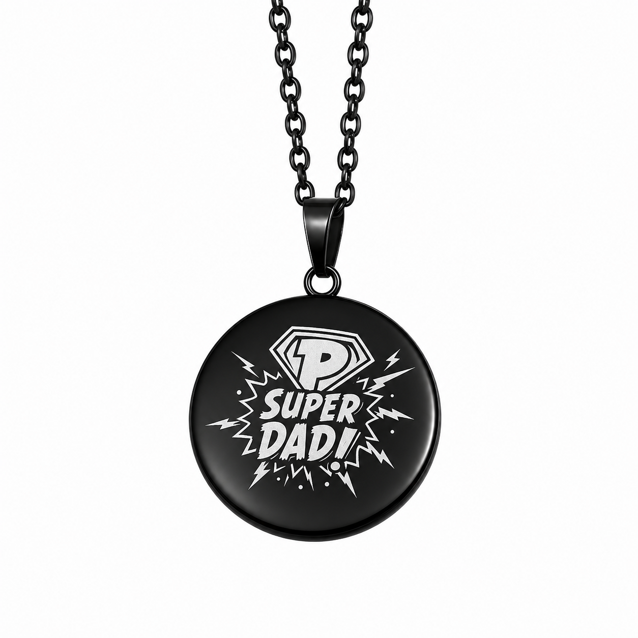 Collar Relicario Redondo negro Personalizable