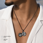 Collar Relicario Redondo negro Personalizable