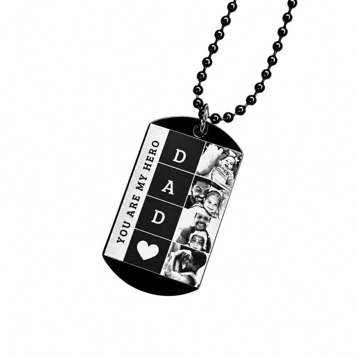 Collar Placa personalizada con fotos tipo collage