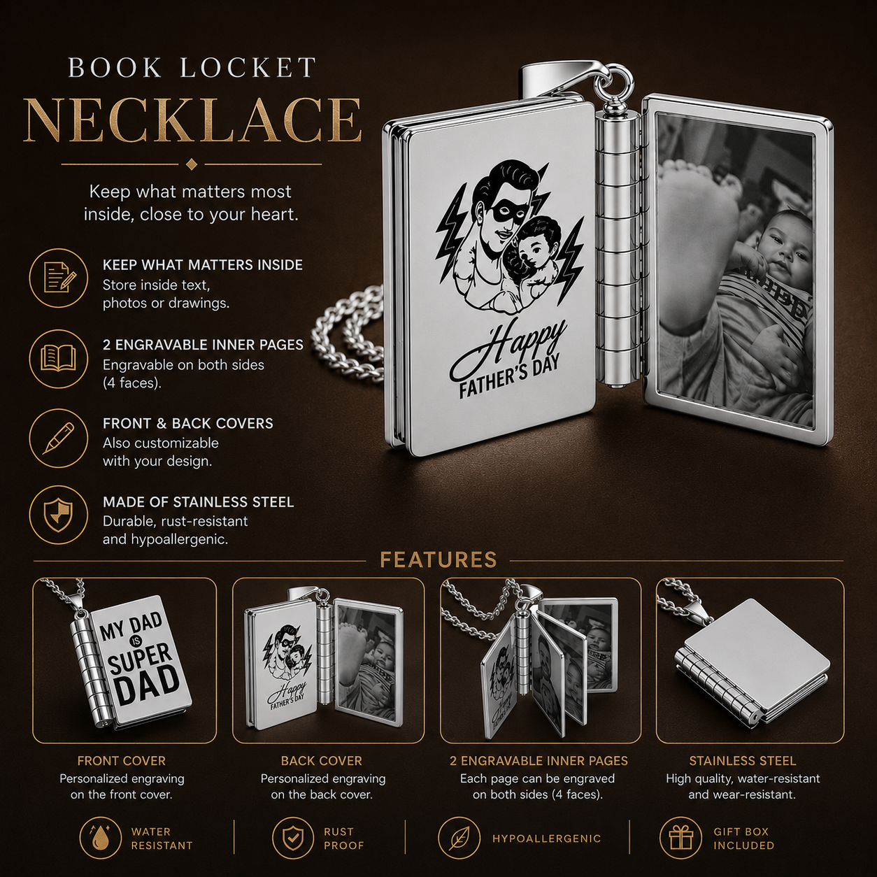 book of love necklace