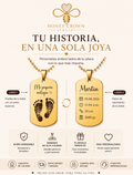 Collar placa personalizada con Huellas de tu bebé