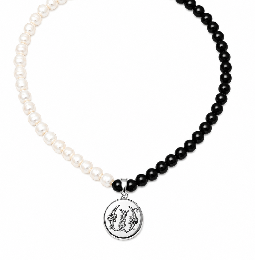Collar Relicario Personalizado con Perlas o piedra natural