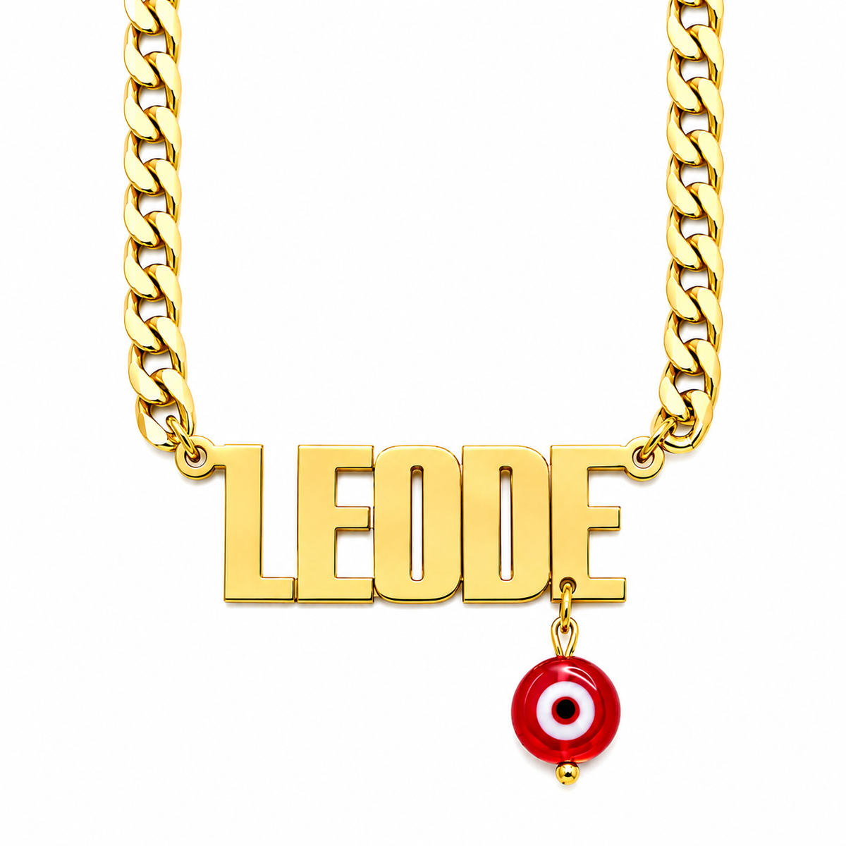 Collar con nombre personalizado y ojo turco 🧿