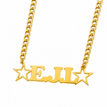 Herenketting met naam in hoofdletters en dikke ketting