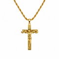 Collar cruz cristo en relive