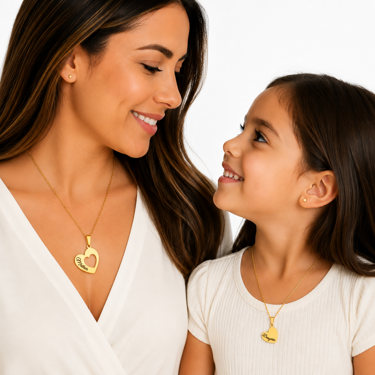 Collar duo de corazones mamá e hija