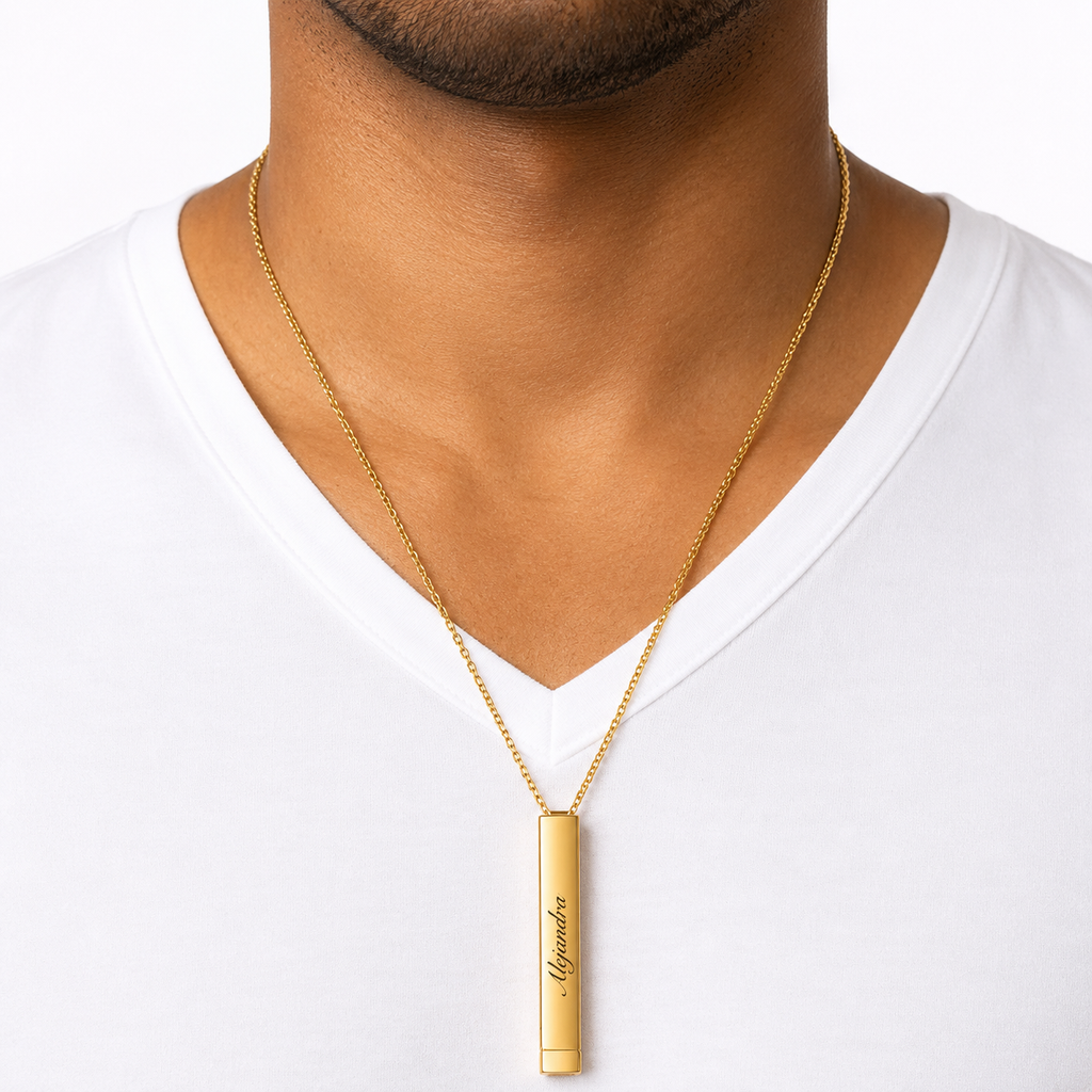 Collar lingote deslizable con mensaje oculto 360°