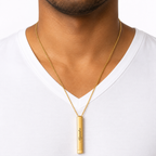 Collar lingote deslizable con mensaje oculto 360°