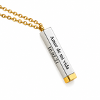 Collar lingote deslizable con mensaje oculto 360°