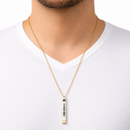 Collar lingote deslizable con mensaje oculto 360°