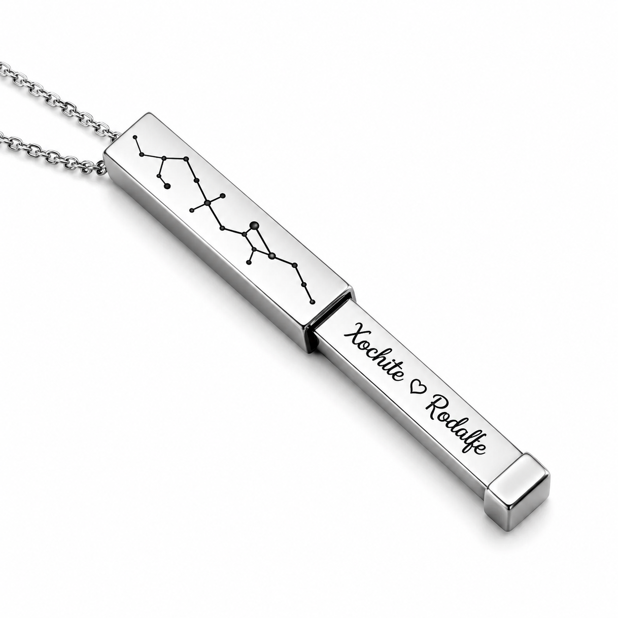 Collar lingote deslizable con mensaje oculto 360°