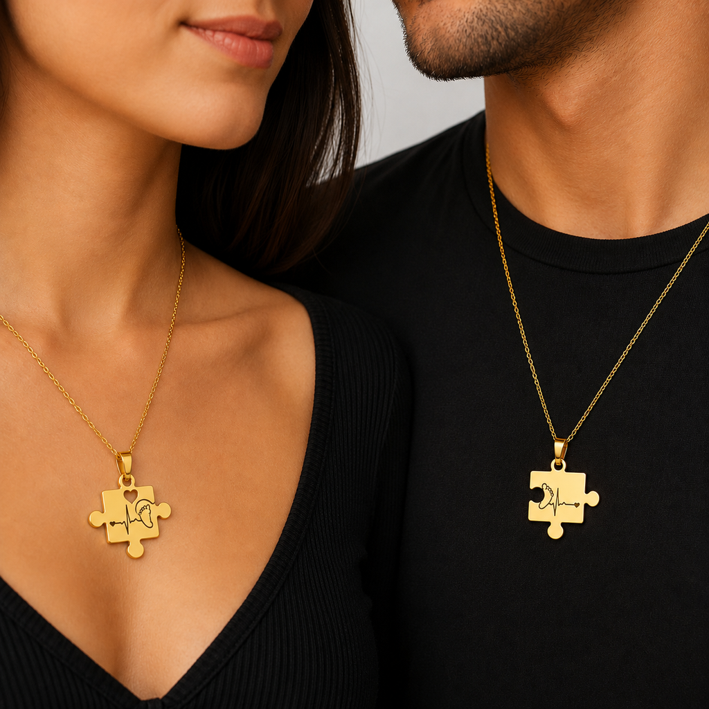 Collar para pareja Puzzle x2