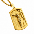 Collar placa con silueta de cristo redentor