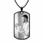 Collar placa personalizada con fotograbado