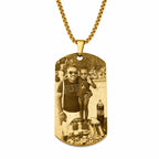 Collar placa militar personalizada