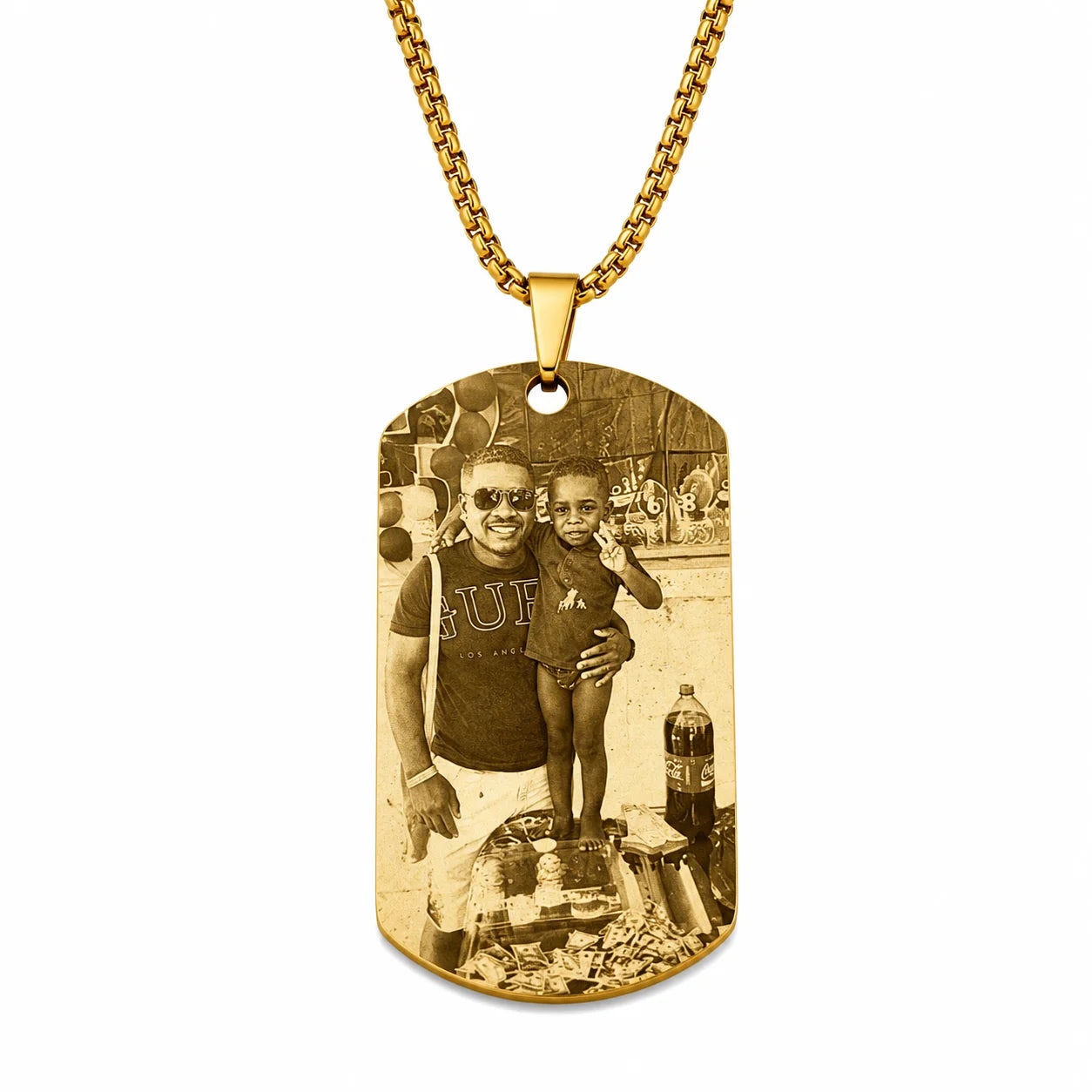 Collar placa militar personalizada