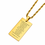Collar placa rectangular personalizado