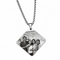 Collar placa rombo personalizada