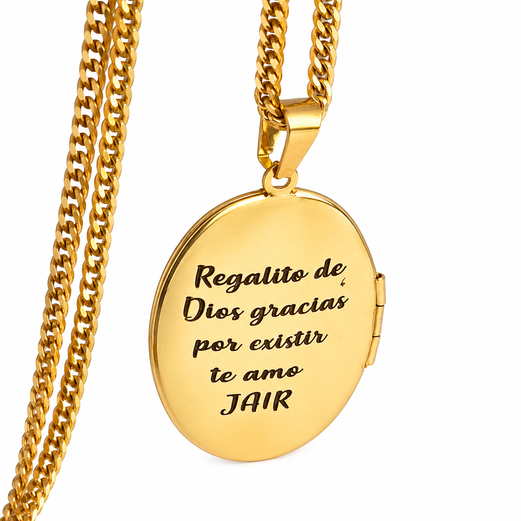Collar relicario Ovalado Personalizado