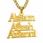 Collar triple nombre
