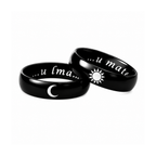 DUO DE ANILLOS LISO NEGRO