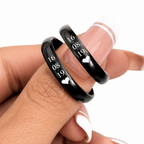 DUO DE ANILLOS LISO NEGRO