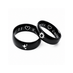 DUO DE ANILLOS LISO NEGRO