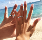 Duo de argollas Infinito — Plata Ley 925
