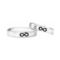 Duo de argollas Infinito — Plata Ley 925