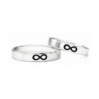 Duo de argollas Infinito — Plata Ley 925