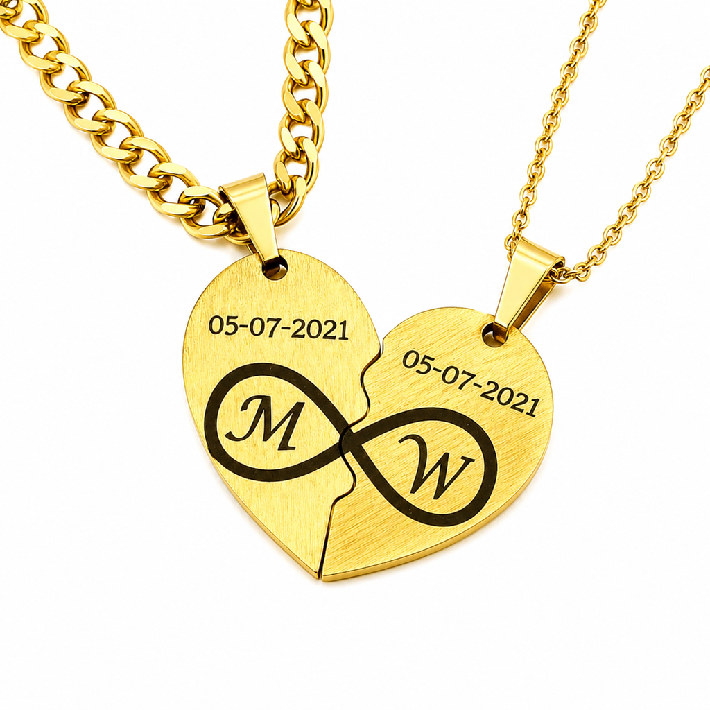 Set de Collares Corazón Partido