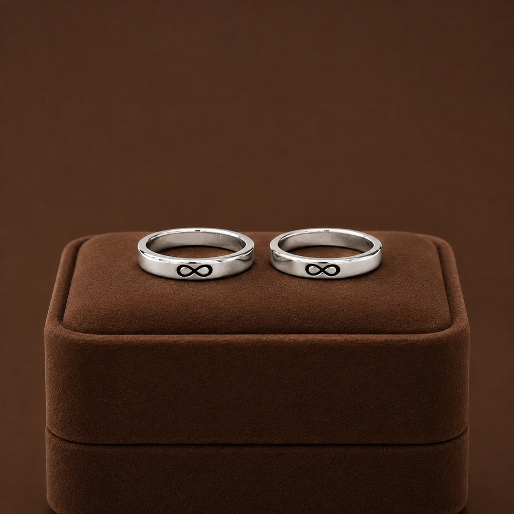 Duo de Anillos Infinito — Plata Ley 925