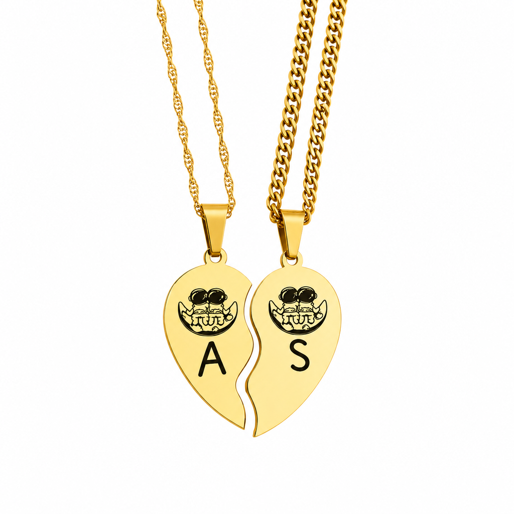 Set de Collares Corazón Partido