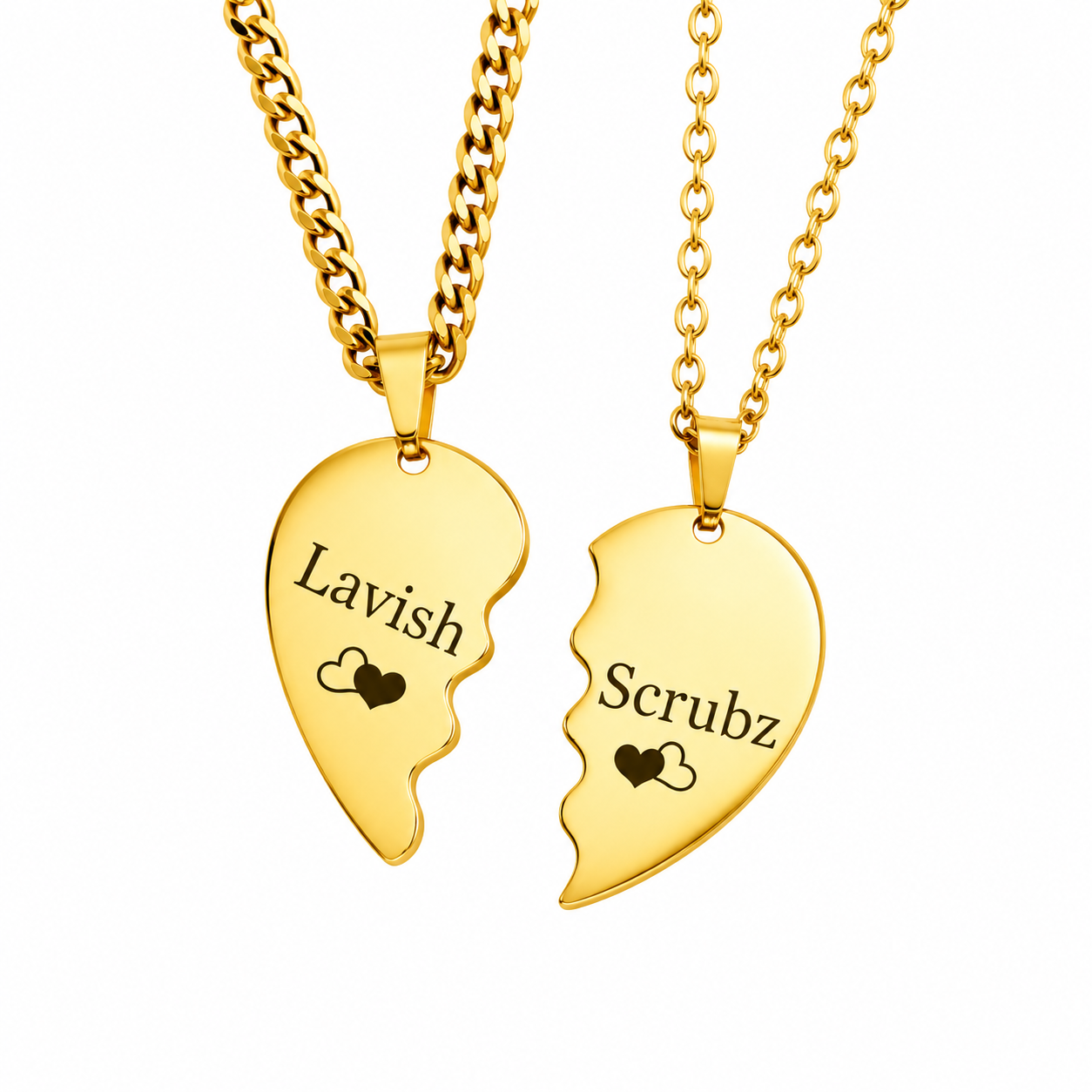 Set de Collares Corazón Partido