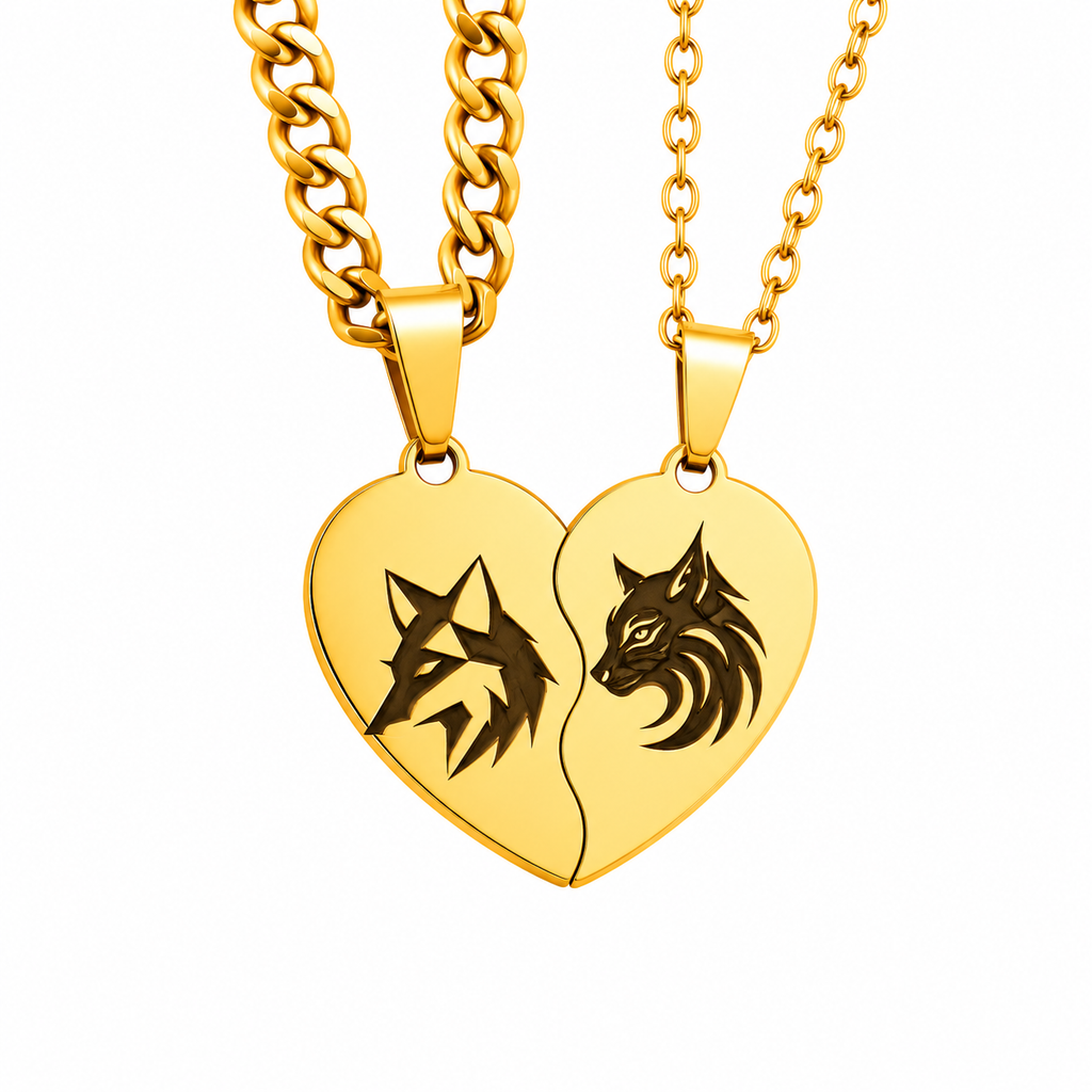 Set de Collares Corazón Partido
