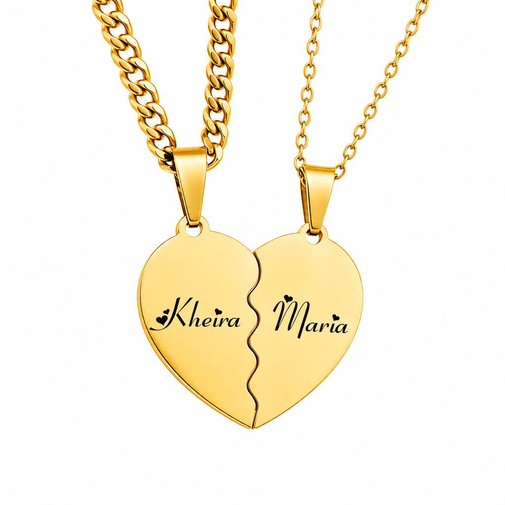 Set de Collares Corazón Partido