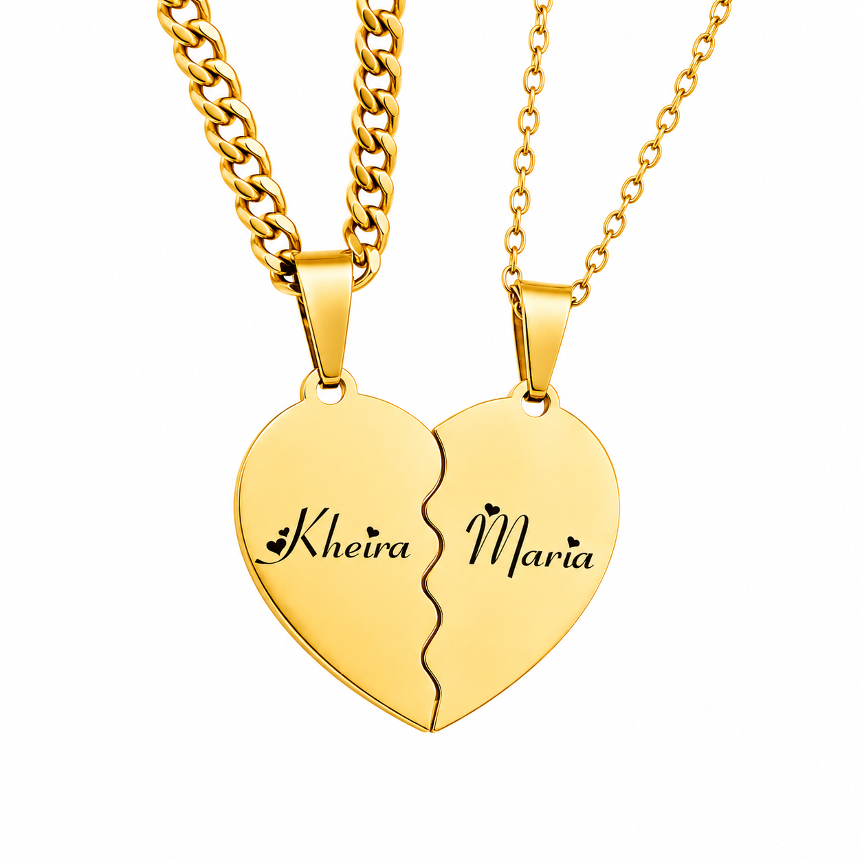 Set de Collares Corazón Partido