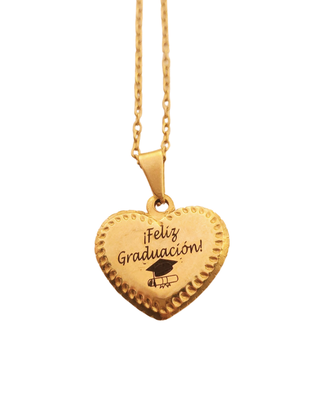 COLLAR CORAZÓN BORDEADO GRADUACIÓN