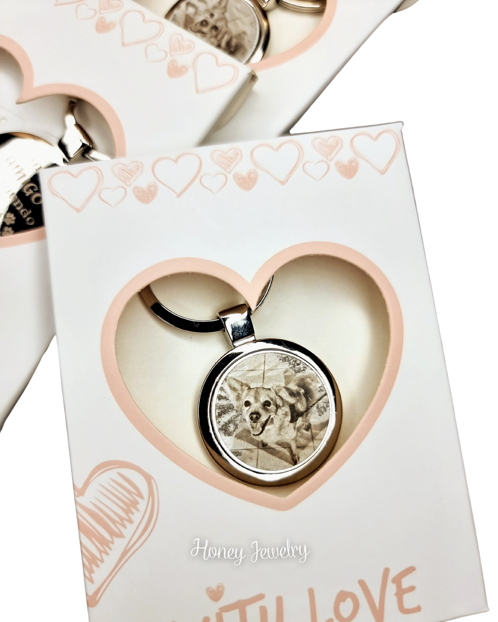 Doodles Military Badge Keychain for Dad