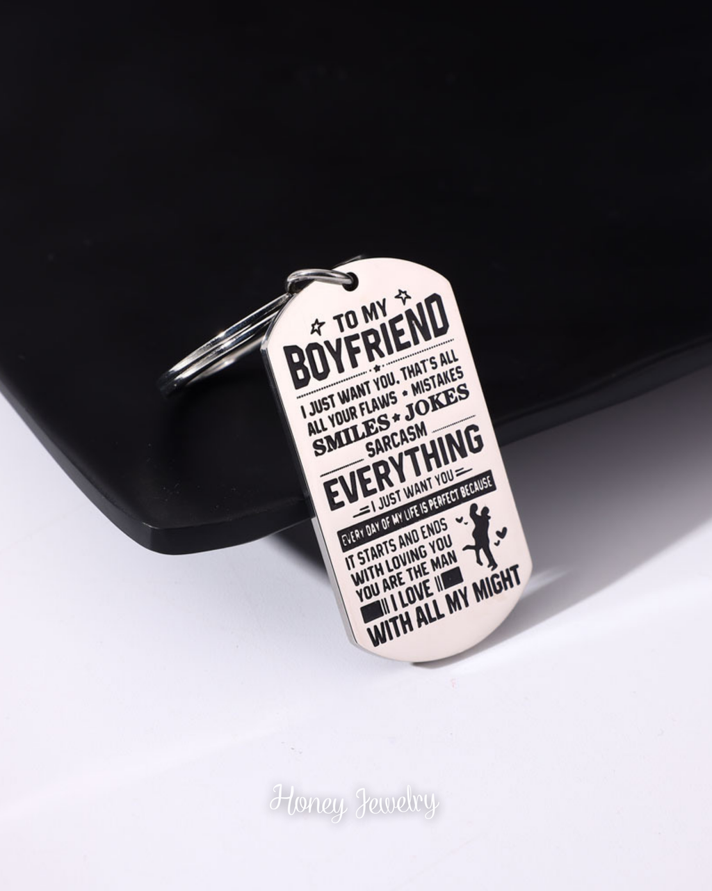 Military plate necklace - Laser engraved text