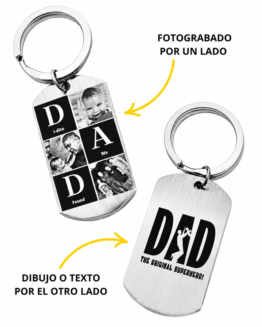 Militaire badge sleutelhanger voor papa
