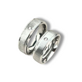 DUO DE ANILLOS PARA PAREJA MATE Y SATIN CON CIRCON - ULTIMAS TALLAS