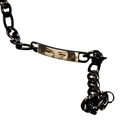 Bracelet with baguette zircons and heart pendant