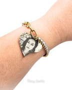 PULSERA CIRCONES Y DIJE CORAZON PERSONALIZADO